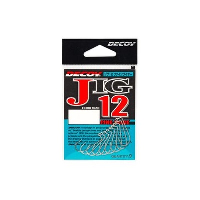 Крючок Decoy одинарный JIG12 Fine Wire #3 (в упаковке 9 штук)
