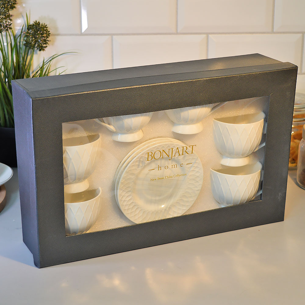 Чайный набор 12 предметов 230мл Белый, без деколи, 202507