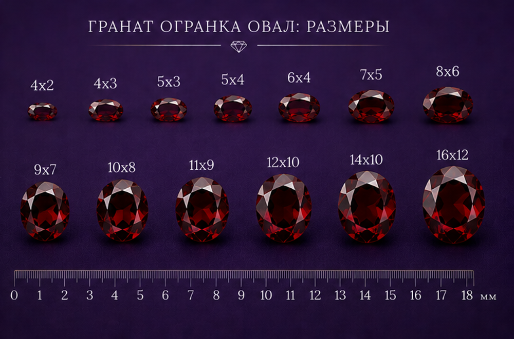 Гранат Овал