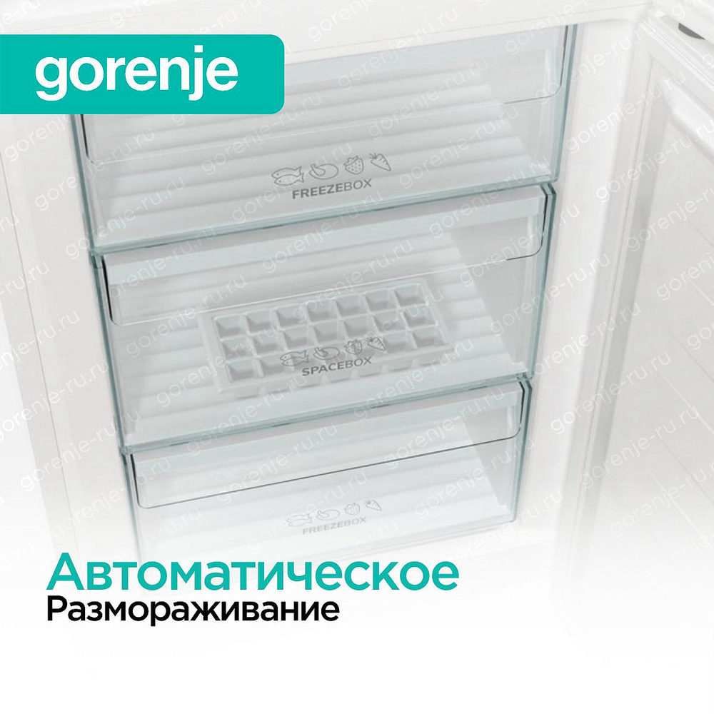 Отдельностоящий двухкамерный холодильник Gorenje NRK6191EW4