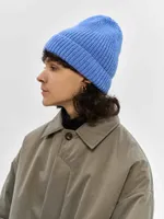 Шапка FOS Бини Вязаная голубая