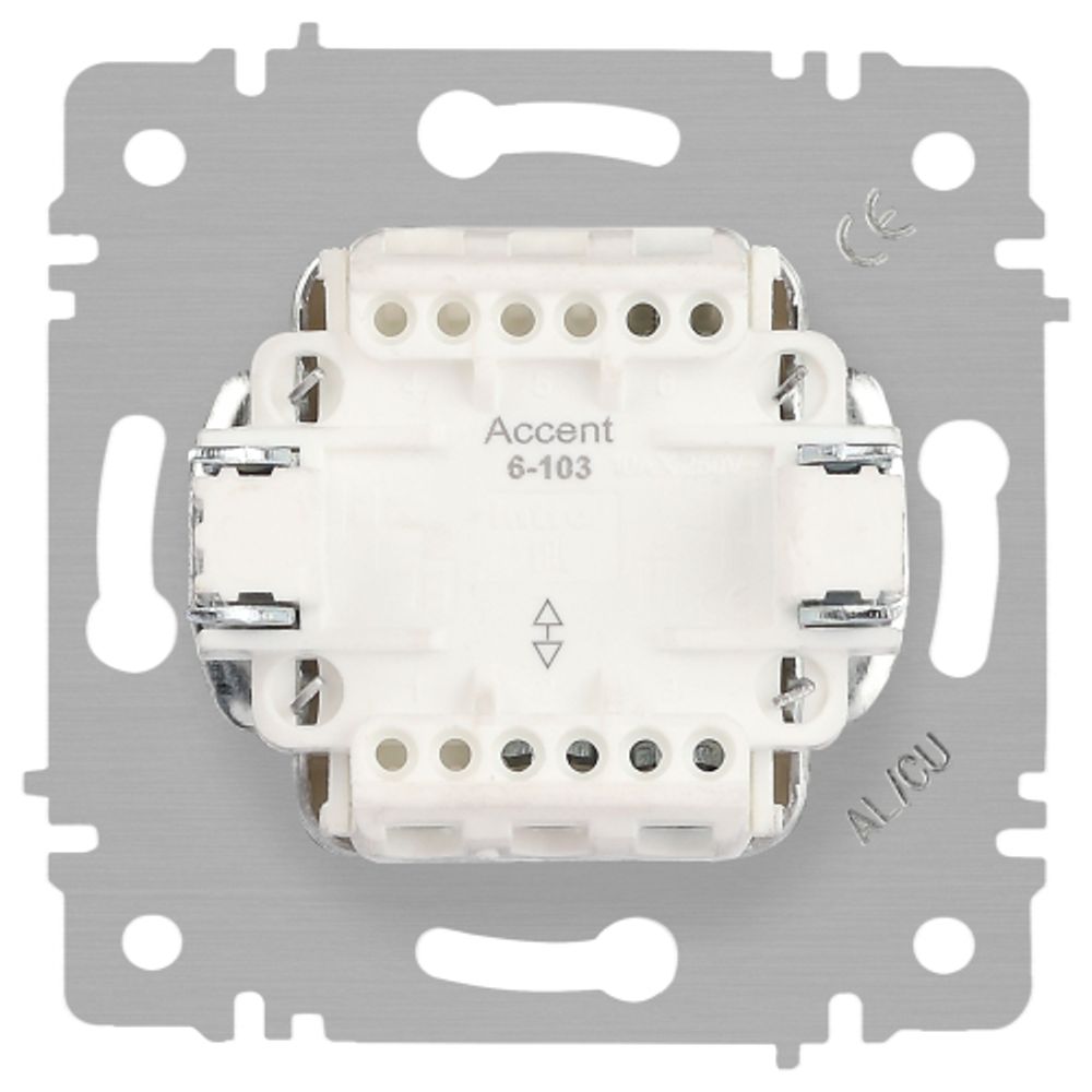 Переключатель Intro Accent 6-103-04 , 10А-250В, IP20, СУ, AL/CU, шампань | Intro
