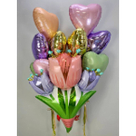 Фольгированный шар-фигура «Тюльпаны», 117 см