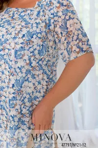 Платье 21-12-Голубой Minova