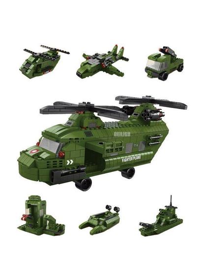 Конструктор " Военная техника " 6в1, 1000 деталей