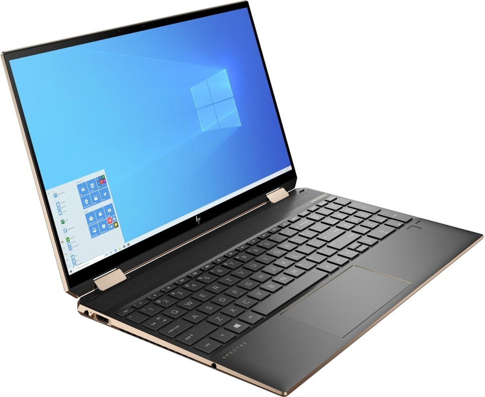 Ноутбук HP Spectre x360 15-eb0042ur / i7-10750H /16Gb/ SSD 1Tb/ NVIDIA GTX1650Ti MAX-Q 4Gb/ 15,6 UHD AMOLED TS(MLT) /BT Cam /Win10 Синий посейдон / 22N64EA