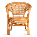 ТЕРРАСНЫЙ КОМПЛЕКТ "PELANGI" (стол со стеклом + 2 кресла) /без подушек/ ротанг, кресло 65х65х77см, стол диаметр 64х61см, Honey (мед)