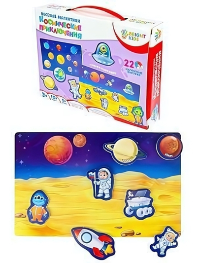 Bright Kids. Весёлые магнитики. Космические приключения Арт. (ИН-5522)