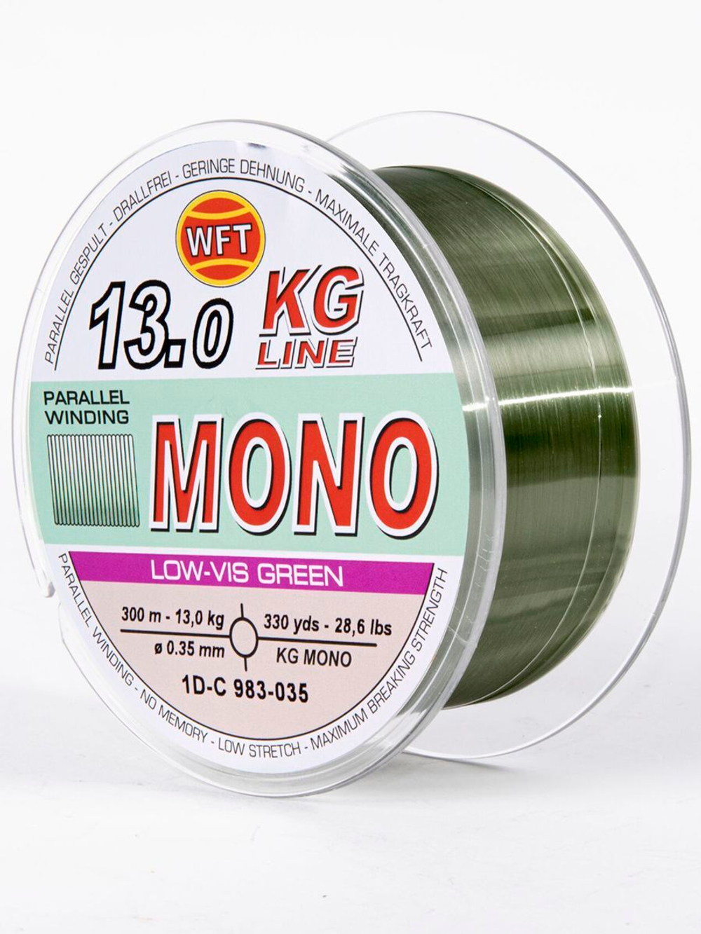 Леска монофильная WFT KG MONO Green 300/040