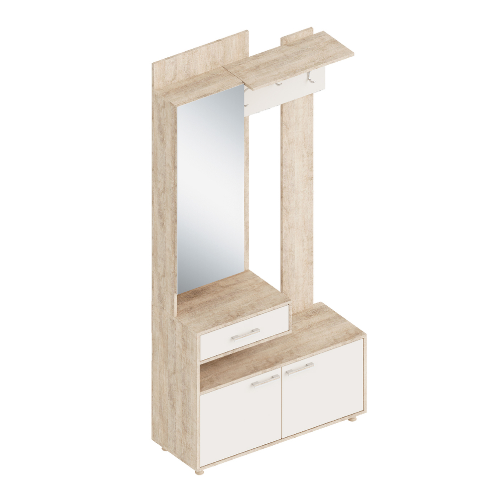 Вешалка с зеркалом "ГРАФ" в прихожую