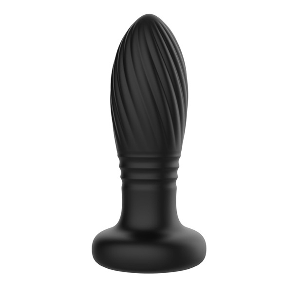 Черная анальная пробка 11,9см с вибрацией и LED-подсветкой Secwell Plug SW3023