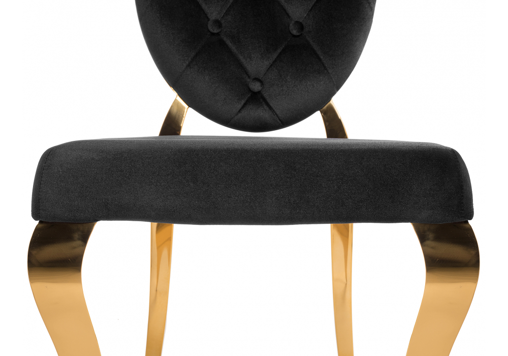 Стул на металлокаркасе Woodville Odda черный, золотой