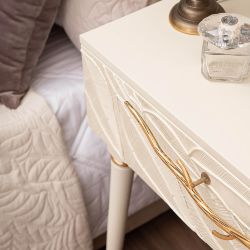 Консоль Арт Колор leaves Классик Голд Кремовый белый