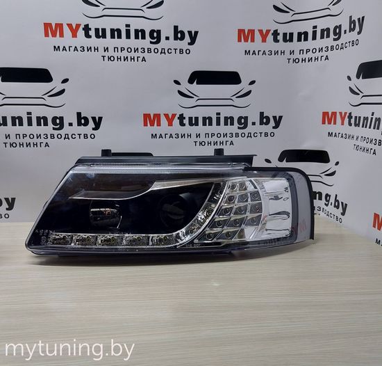 Передние фары VW Passat B5 daylight black