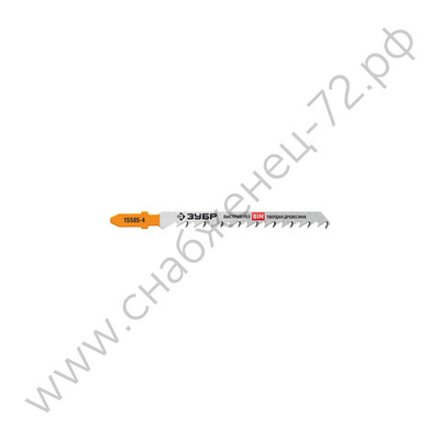 ЗУБР T144DF, Т-хвост, шаг зуба 4мм (6TPI), раб. длина 75мм, Би-металл сталь, 2шт., Полотна для лобзика (15585-4)