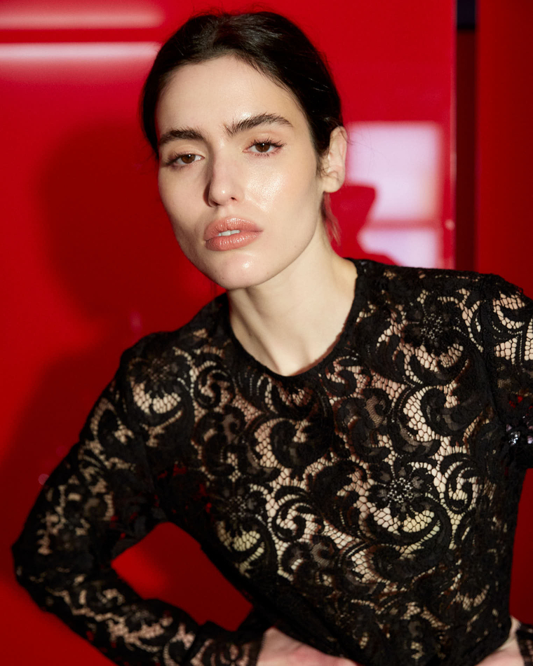 Топ из кружева Рьешар Мареско черный