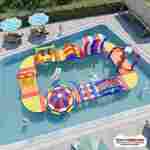 Коммерческий надувной аквапарк для бизнеса «Остров смеха» 14,5×8×2,5 м