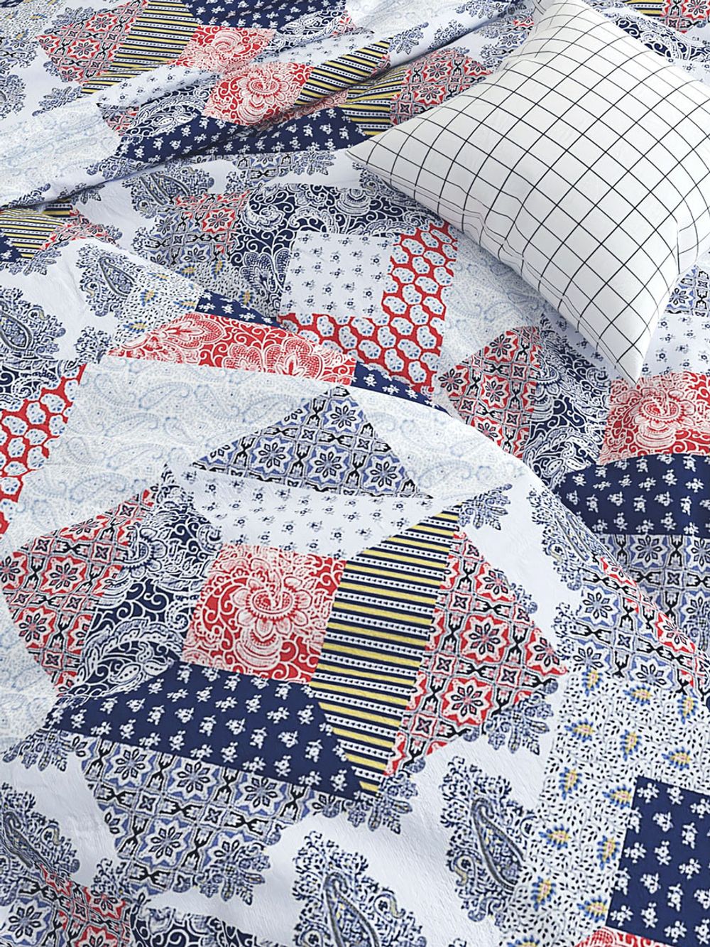 Простынь Сказка "Пэчворк" 240х215 см, перкаль