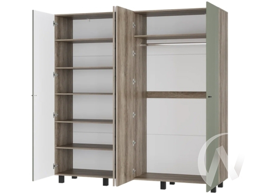 Шкаф 4-х створчатый ШК-13 МС Олива (Дуб каньон/MF12)