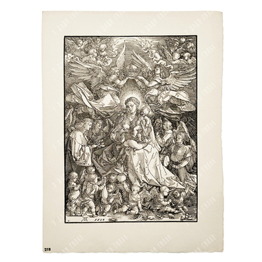 [Гравюра Рейха] Дюрер Альбрехт. Богородица в окружении ангелов. Гелиогравюра. Начало ХХ в