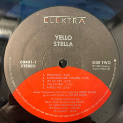 Винтажная виниловая пластинка LP Yello Stella (США 1985) Oh Yeah