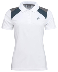 Женское поло Head Club 22 Tech Polo Shirt - white/navy