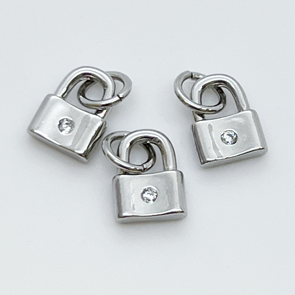 Подвеска Замок, цвет серебро, размер 9*6 мм, цена за 1 шт