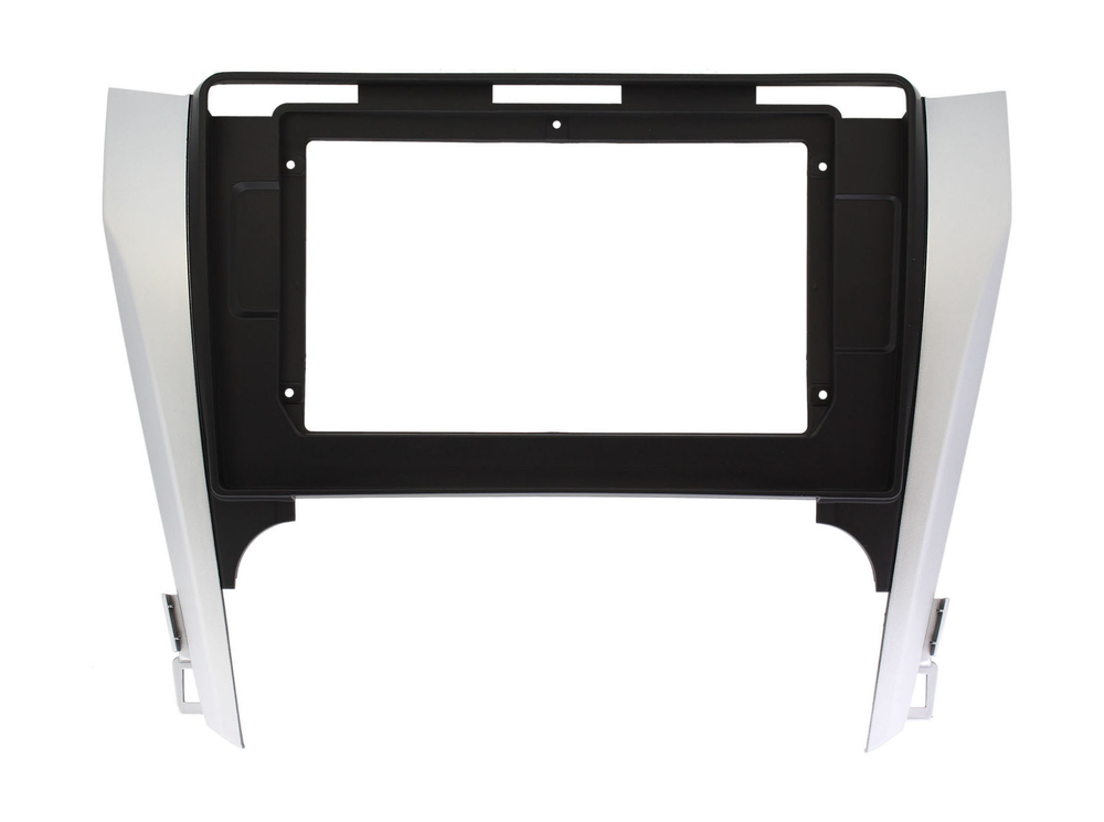 Комплект рамки с разъёмами 10" Toyota Camry 50 2011-2014 чёрная+серебро - Car-Smart 7048B