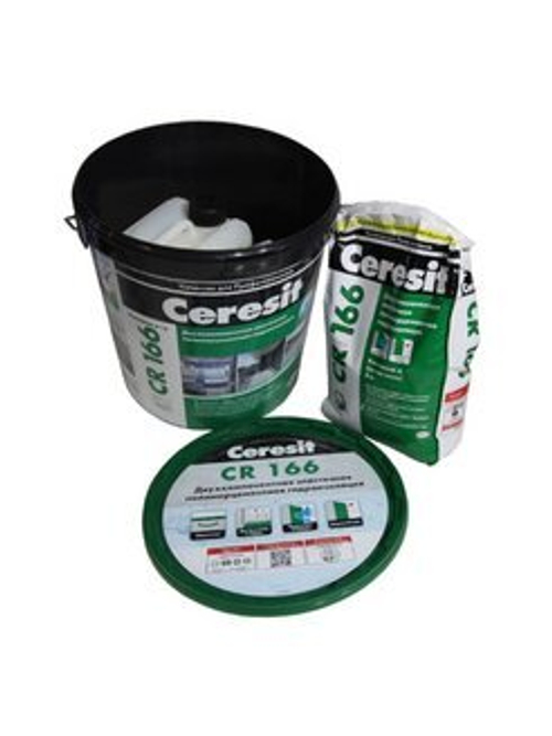 Эластичная гидроизоляционная масса двухкомпонентная Церезит CR 166 компоненты А и Б 16 кг