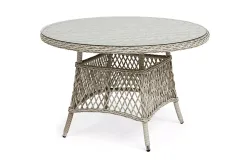 "Эспрессо" плетеный круглый стол, диаметр 118 см, цвет бежевый