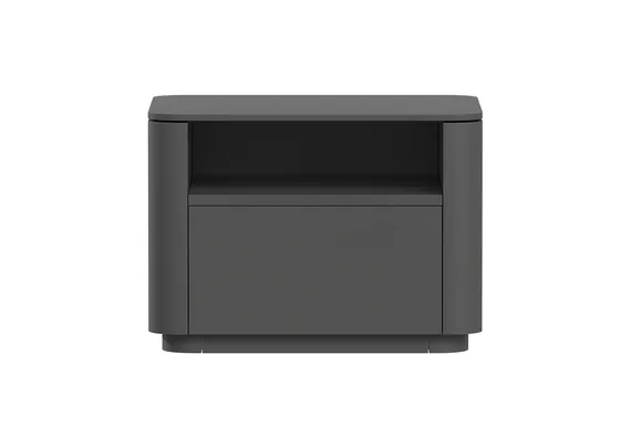 Тумба прикроватная Tammi 1 полка 1 ящик ширина 50 см (черный)