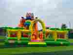 Коммерческий надувной батут «Сафари-Тигр» 10*9*8м, с двумя горками