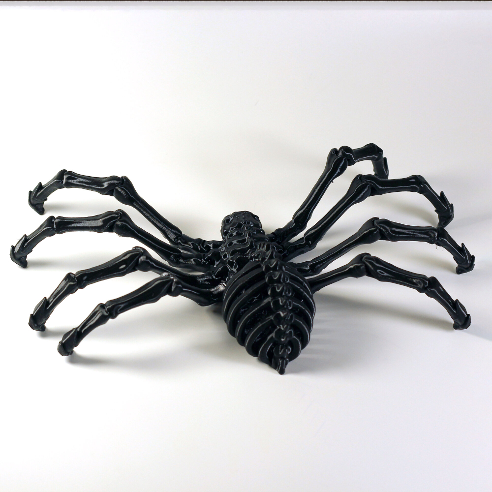 Тарантул, подвижный паук-скелетон, игрушка-антистресс 25 см., чёрный