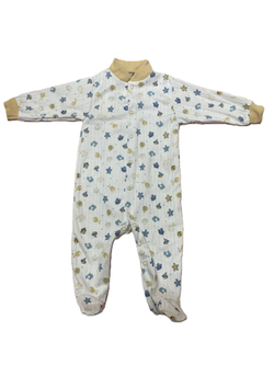 Комбинезон №1 с закрытой ножкой на кнопках из интерлока (100% хлопок) на рост 68 см