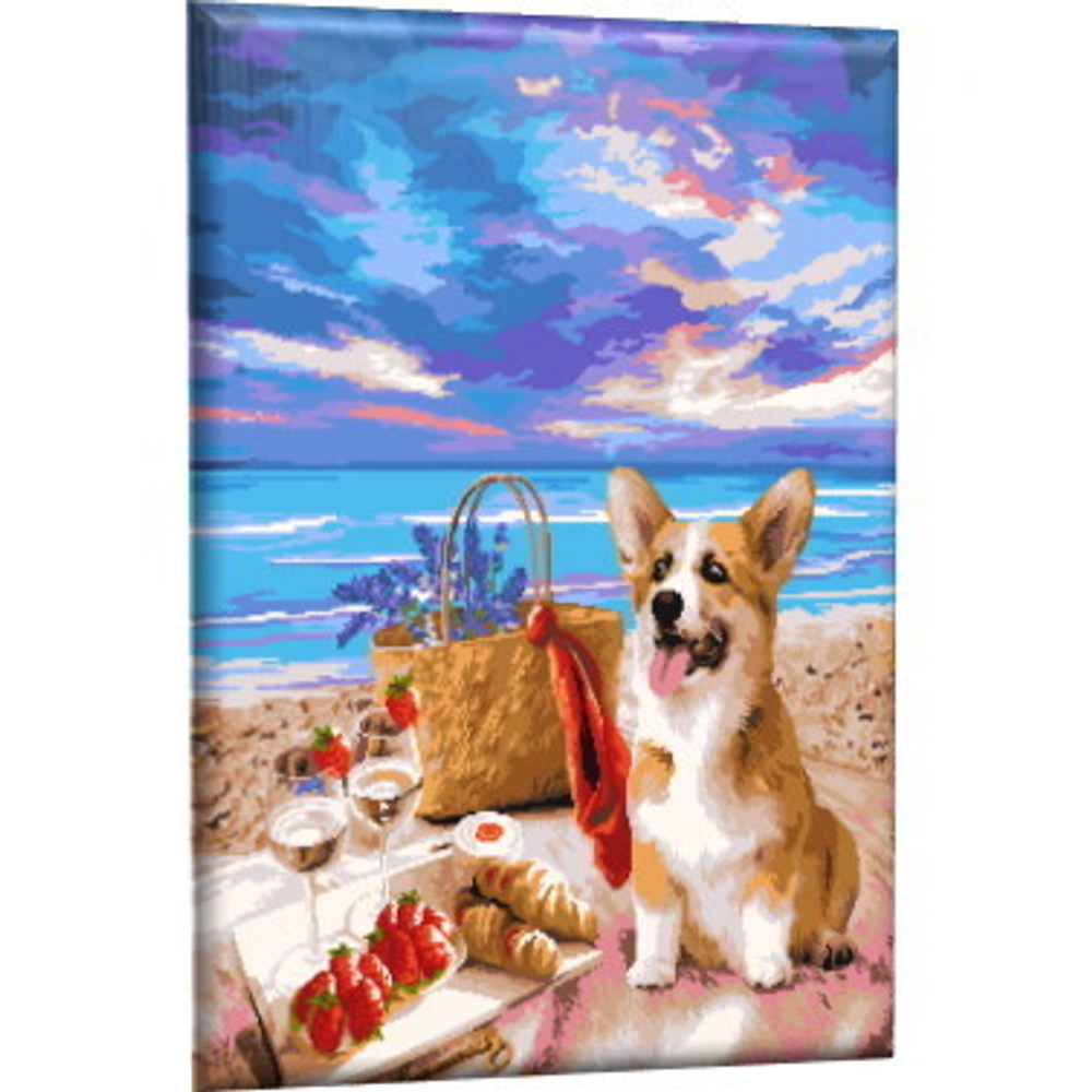 Картина рисование по номерам 40*50 см «Пикник у моря» GLA03