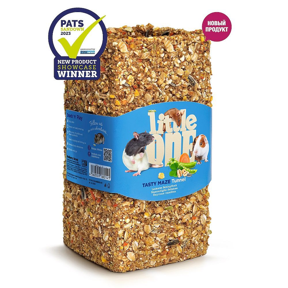 Лакомство-игрушка для грызунов Little One Туннель средний «Вкусная лазейка» 245 г
