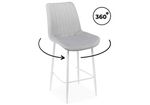 Барный стул Woodville Седа 360 светло-серый (zd 960), белый np, ножки белые