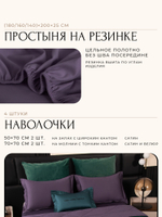 Комплект постельного белья на резинке Сатин Velvet Premium с Одеялом VPR005