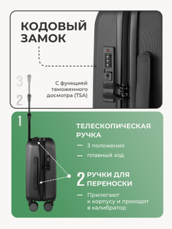 Набор Xs/M ручная кладь и средний Черный