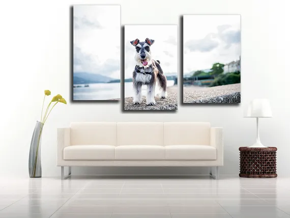 Модульная картина "Взгляд собаки"