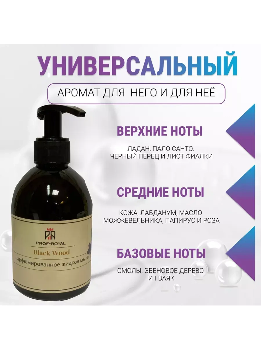 Жидкое мыло Black Wood для рук парфюмированное