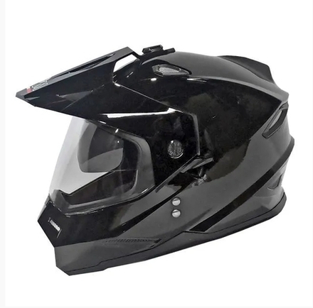 Шлем кроссовый со стеклом AiM JK802 Black Glossy, L