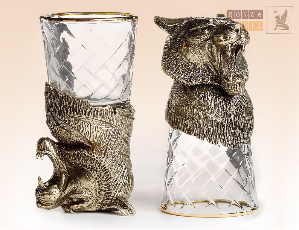 стопка Перевертыш Тигр в оскале