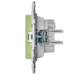 SKANDY Розетка без заземления без защитных шторок 10А SK-R02G мятный IEK