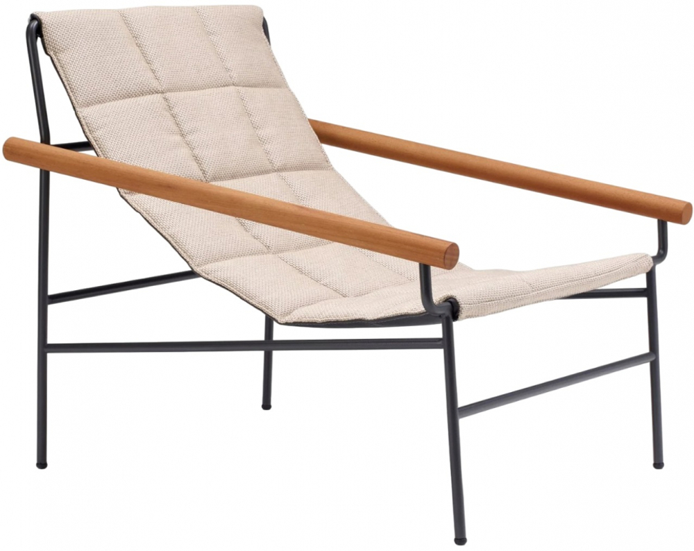 Кресло лаунж металлическое Scab Design Dress Code Glam Outdoor, антрацит, бежевый