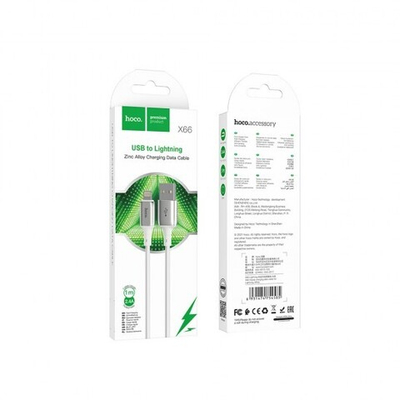 Кабель для iPhone HOCO X66 Howdy 1м, силиконовый, 012768 Белый