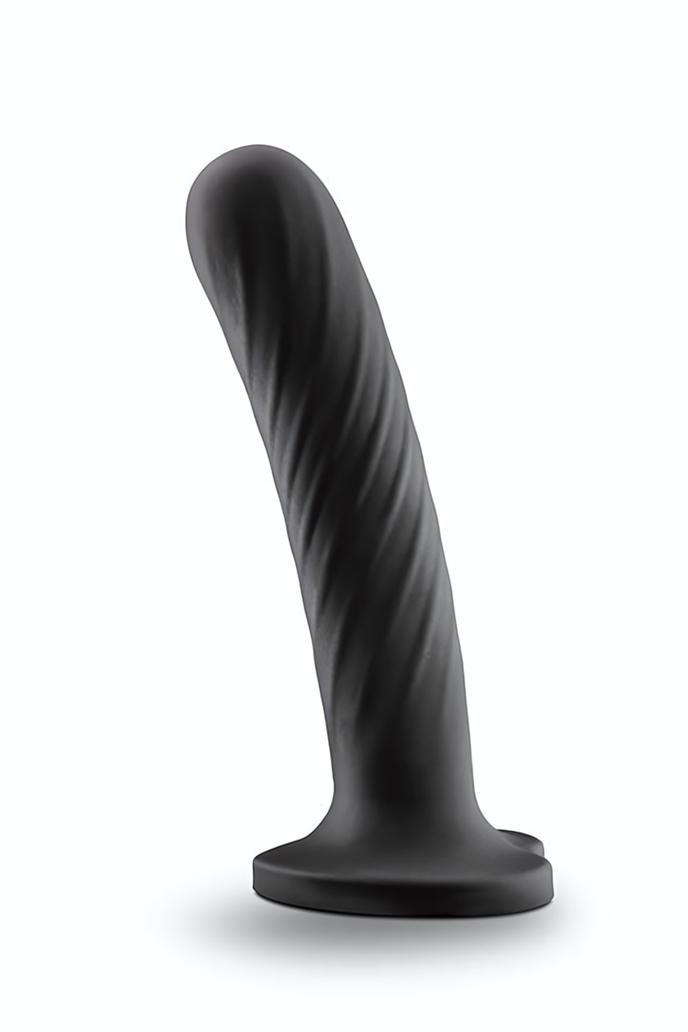 Черный анальный фаллоимитатор Twist Medium - 14 см. (Цвет: черный)