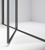 Душевая дверь Slim 8mm VDP-4SL120CLB, черный, стекло прозрачное