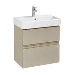Комплект OLETA  A857639515 модуль для раковины 600 мм, 564х374х548 мм, с 2 ящиками, капучино + JIKA раковина 600х390 8.1242.6.000.104.1