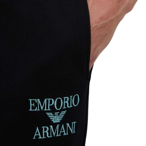 Мужской домашний костюм черный: толстовка и штаны Emporio Armani  111943_3F571 00020